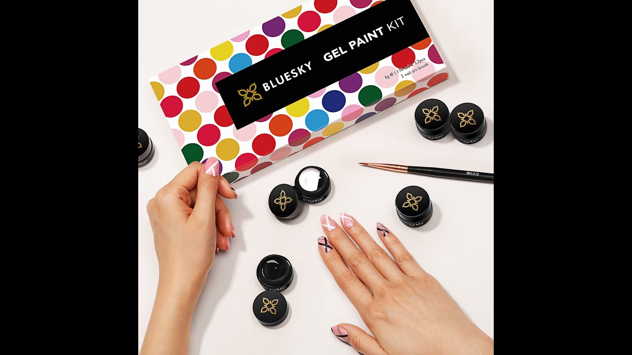 GEL PAINT KIT Nail Tutorial | Bluesky Cosmetics