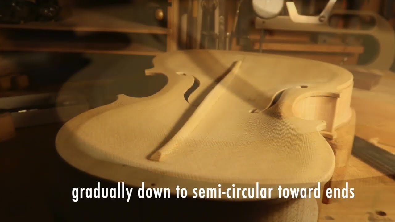 Violin Making- the bassbar ➾ chalk fitting the violin bass bar and violin bass bar shaping