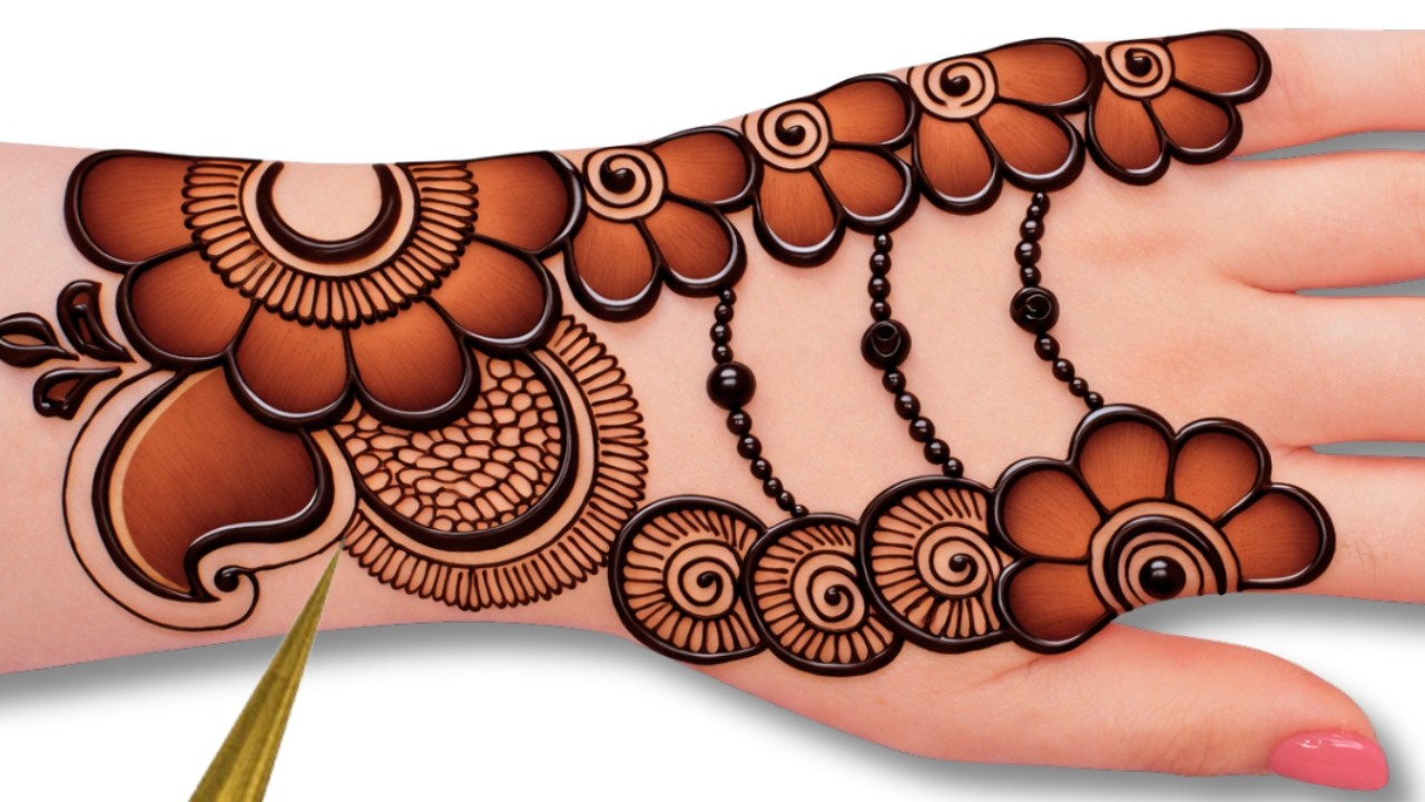 Very simple unique style mehndi design for back hand|new easy #mehndi design 2026 | mehandi designs