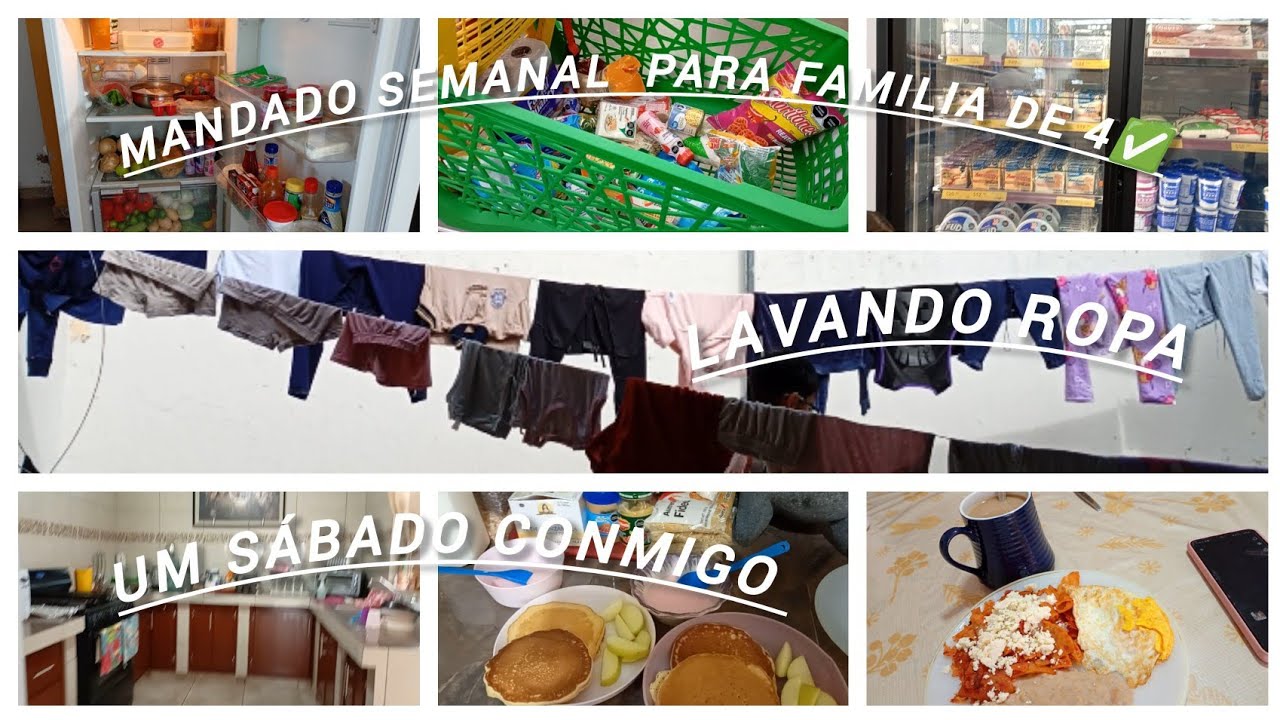 Mandado semanal para familia de 4 ✅+lavando ropa un sábado conmigo 