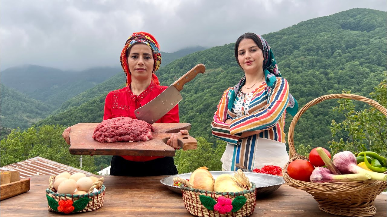 Картофель и мясной фарш превратились в фрикадельки в деревне ♧ ИРАН Сельская жизнь в горах