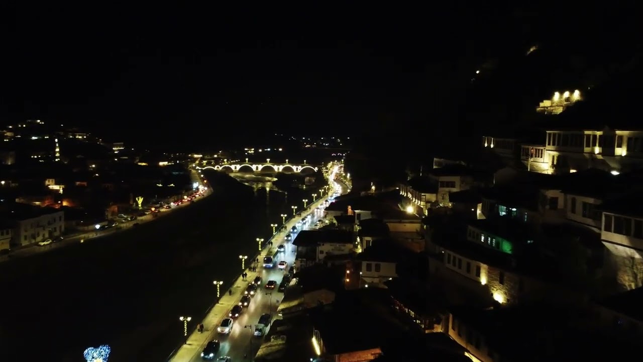 4k Berati at night ￼
