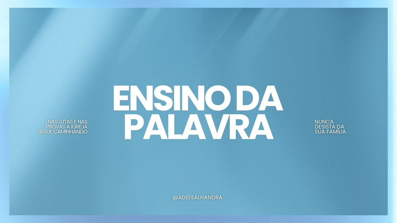 Culto de Ensino | 10/02/2026 | Pr.Rogger Santos