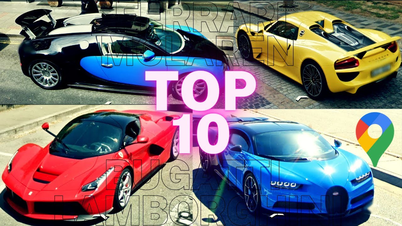 TOP 10 Rarest Supercars and Hypercars Spotted in Google Maps 🔥🔥 (Special Episode)