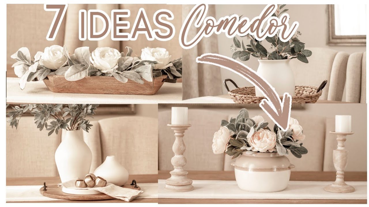 7 HERMOSOS CENTROS DE MESA FACILES Y SIN GASTAR MUCHO DINERO⭐IDEAS ELEGANTES PARA DECORAR TU COMEDOR