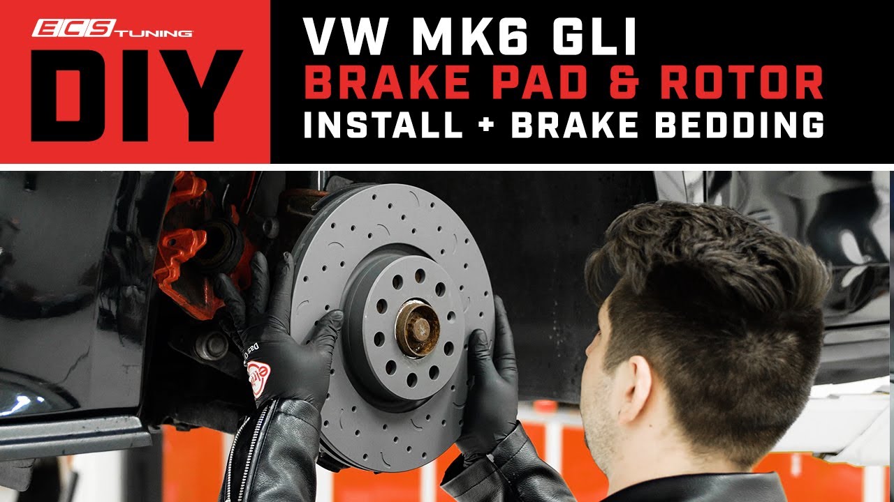 How to Install VW GLI Brake Pads & Rotors and Brake Bedding (2012-2018 MK6) | DIY | ECS Tuning