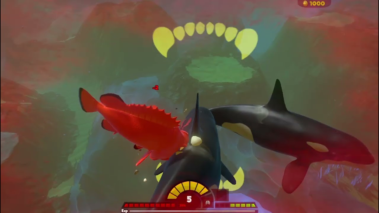 Part 1 - My Most Successful attempts to play on easy deathmatch mode in Feed & Grow Fish as an Orca