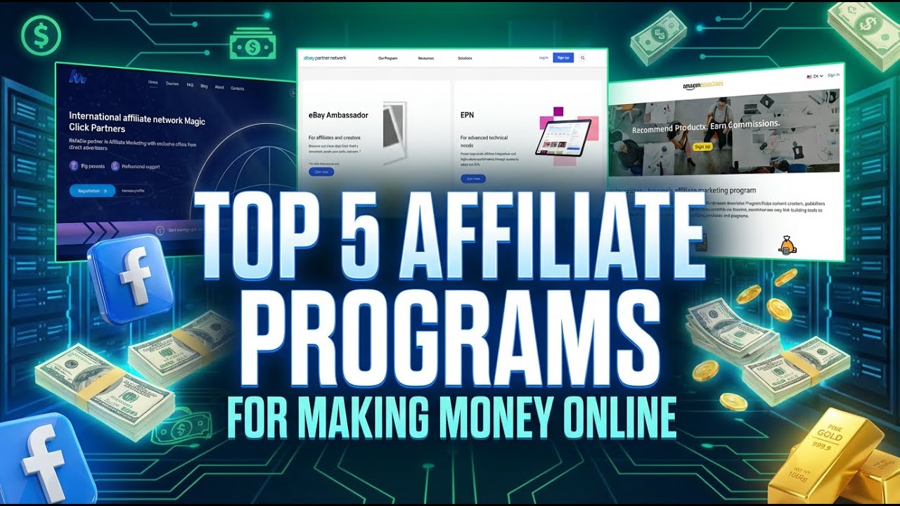 TOP 5 Affiliate Programs for Making Money Online | Affiliate Marketing