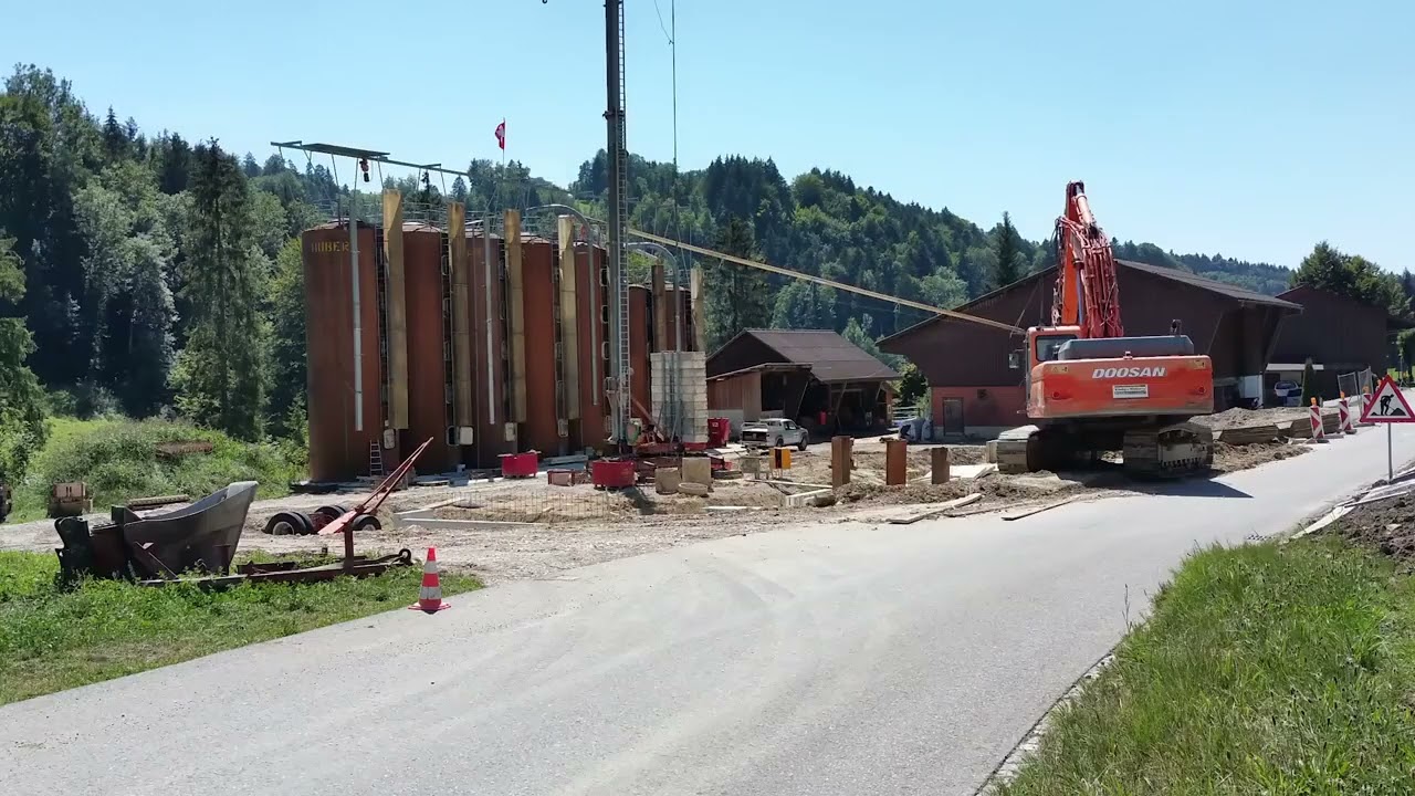 Construction d'une étable en mouvement rapide