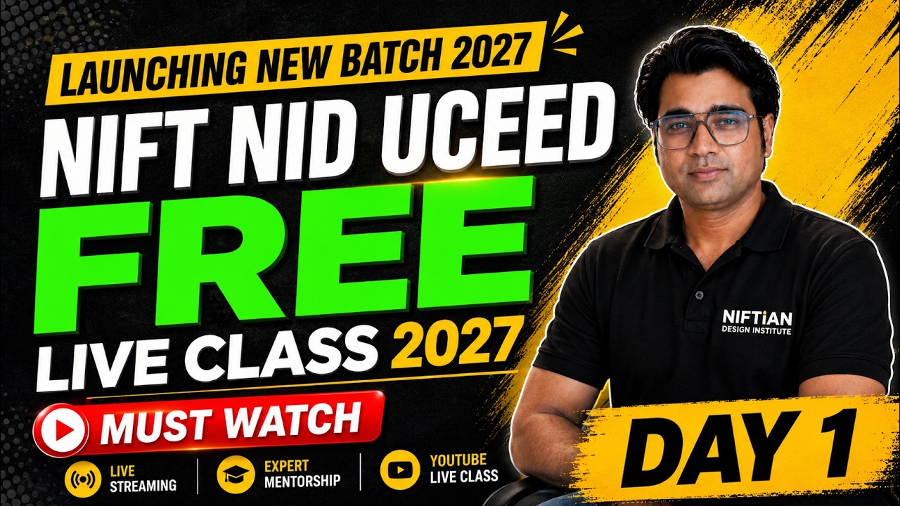Bharat Live Batch 2027 | Free Design Entrance Exam Classes - NIFT NID UCEED  NATA Exam