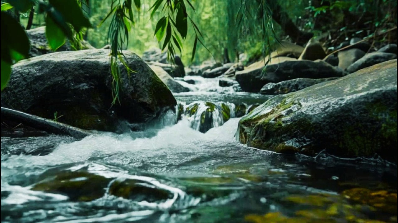 Hidden Forest Stream 🌿 Natural Water Ambience for Reading & Studying