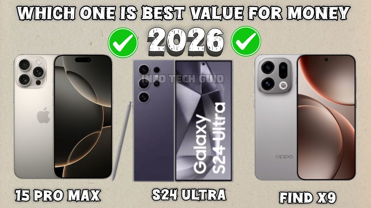  I Phone 15 Pro Max vs Samsung S24 Ultra vs Oppo Find X9 🔥Which Is King in 2026? (Full comparison)