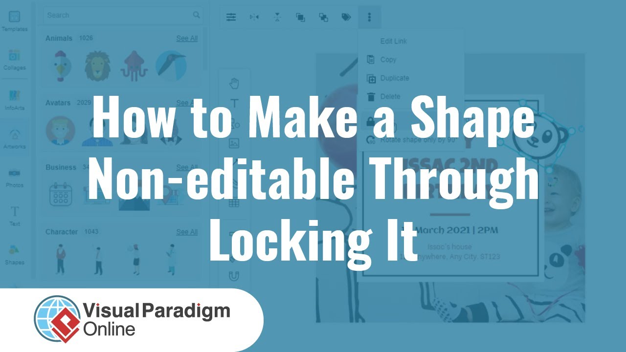 How to Make a Shape Non-editable Through Locking It
