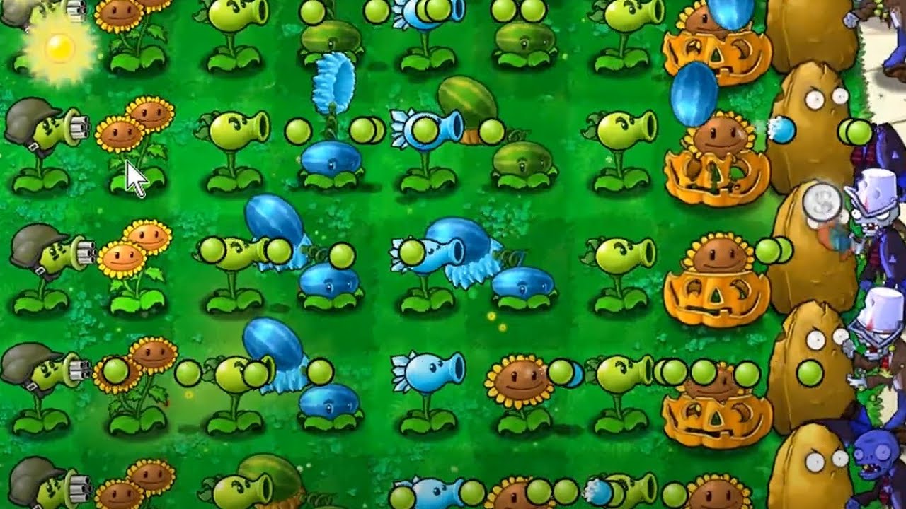 Plants Vs Zombies - Survival:Day - Gameplay