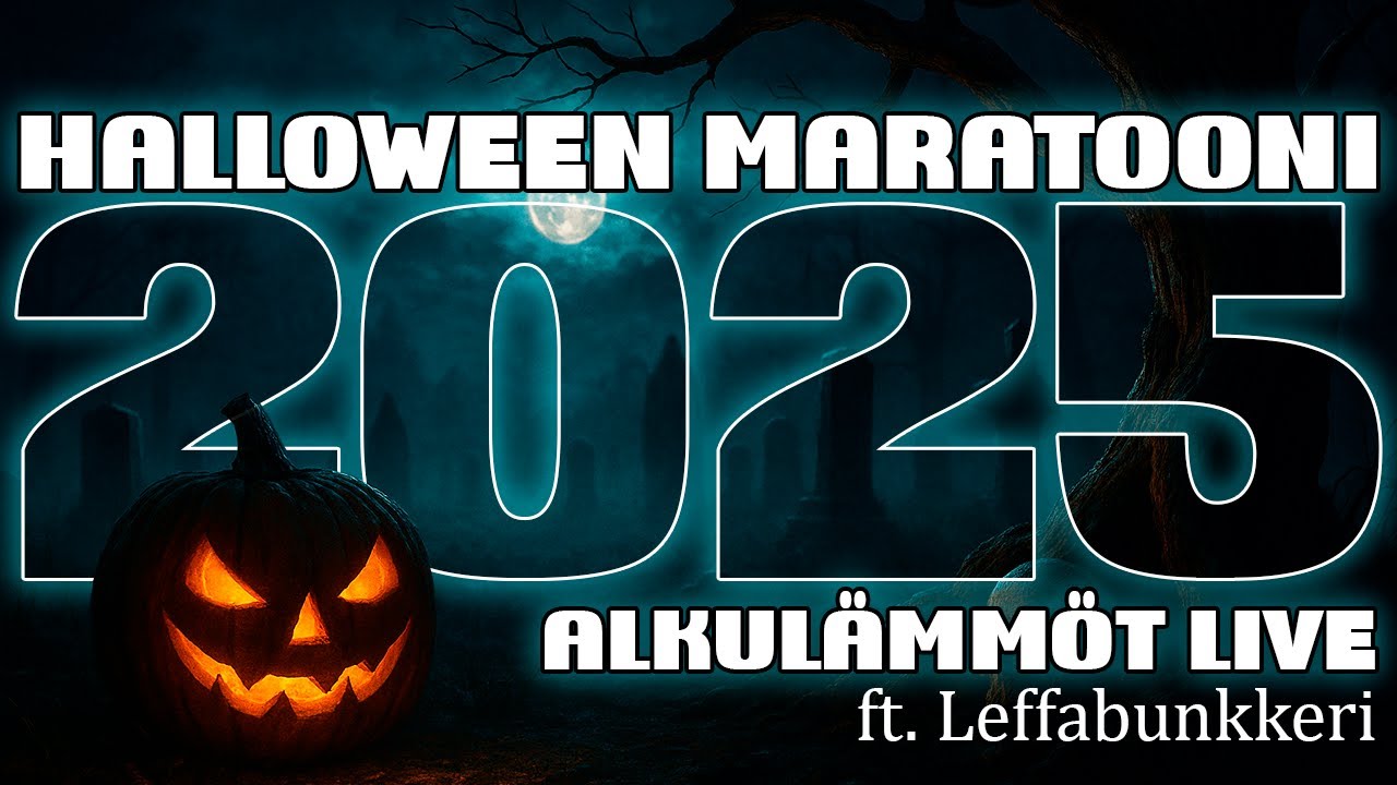 LIVE: HALLOWEEN MARATOONI 2025 | ALKULÄMMÖT LÄHETYS | Vieraana @Leffabunkkeri
