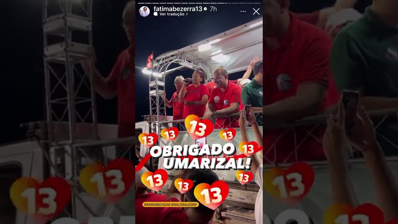 F&aacute;tima faz campanha para Lula em Umarizal