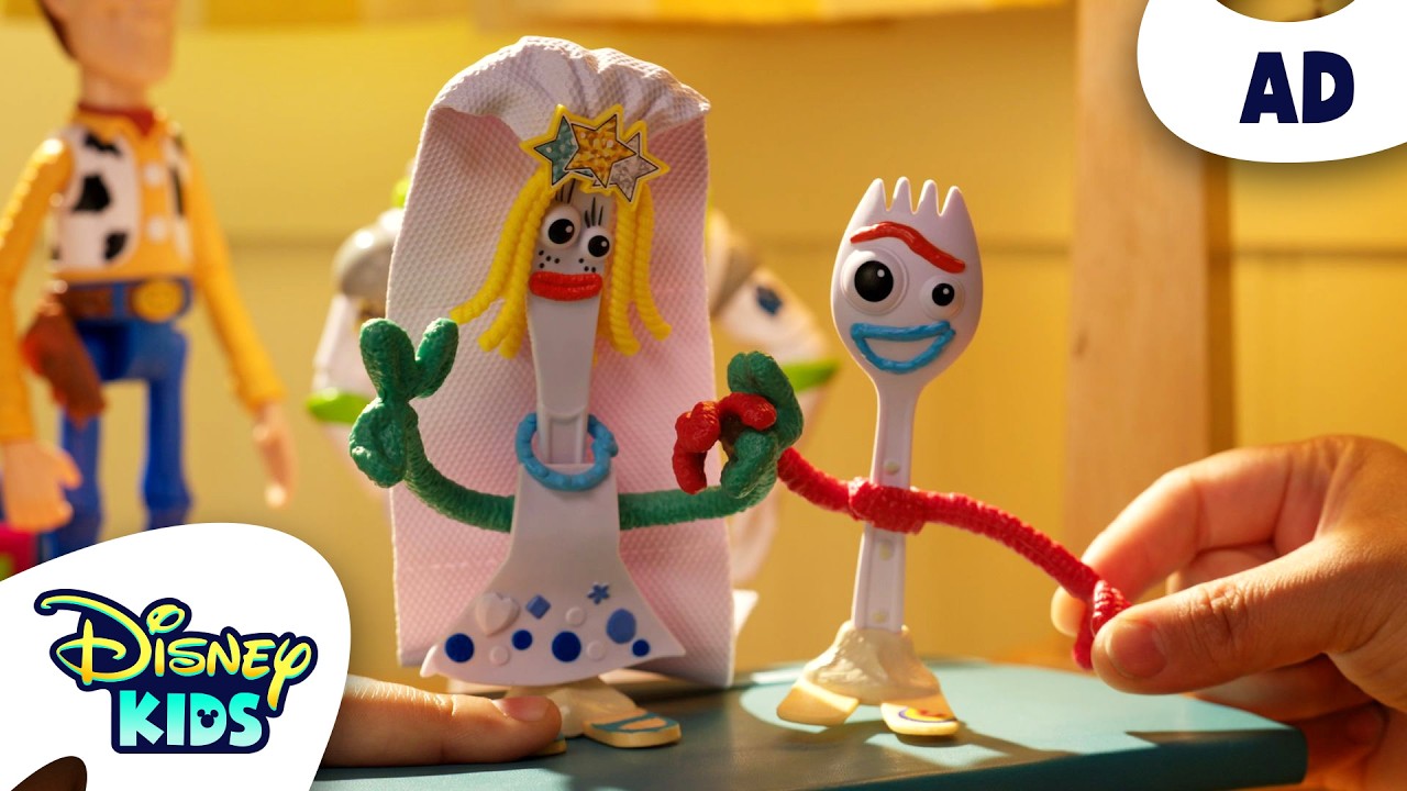 AD | Forky and Knifey's Wedding! | Toy Story 5 | @disneykids