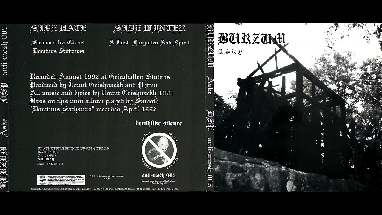 Burzum - Aske (Full Album) [Original 1st Press]