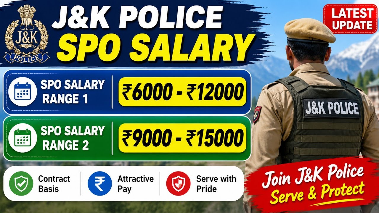 J&k Spo police Salary | Spo police salary Kitni rahti hai 