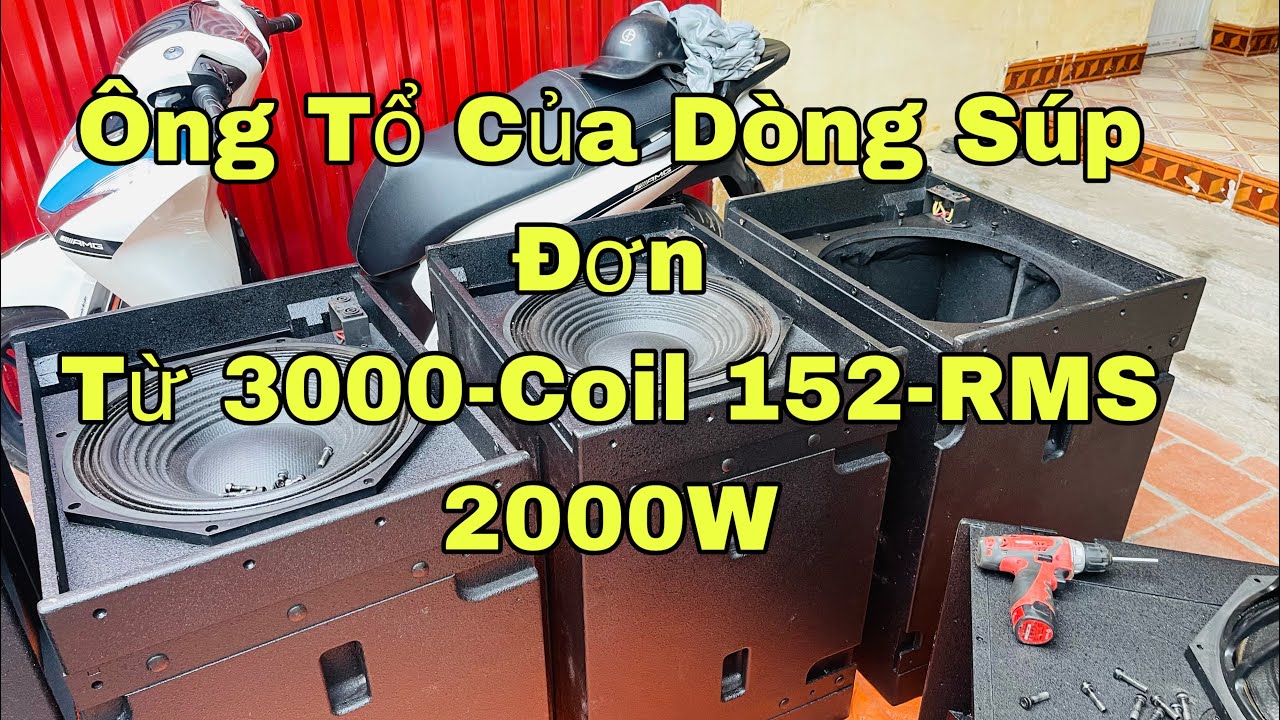 &Ocirc;NG TỔ Sub Đơn Bass 50. Từ 300-Coil 152 M&agrave;ng Cacbon Phủ Nhựa Chống Nước. RMS 2000w qu&aacute; Khủng Khiếp