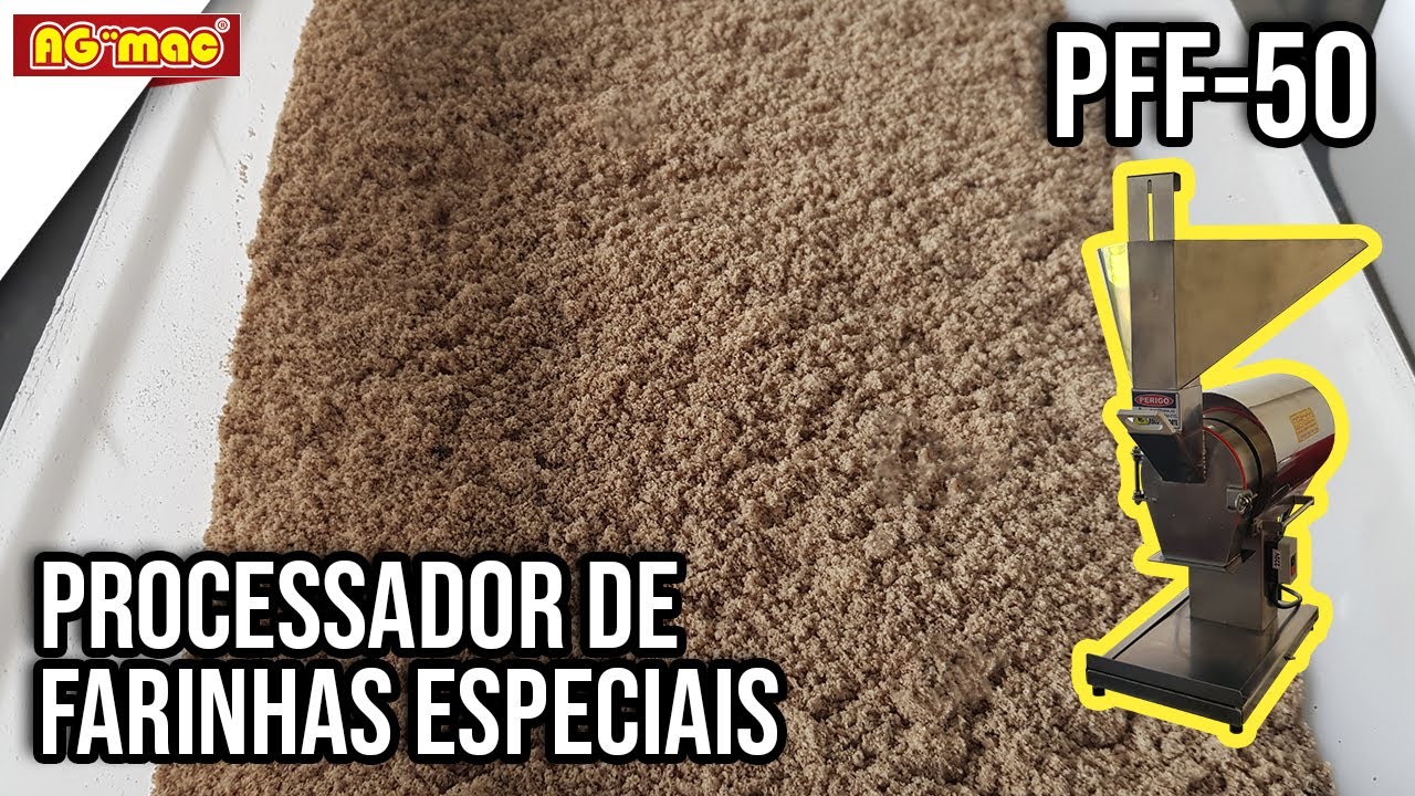 Processador PFF-50 para farinha de coco, moinho especial, moedor, linhaça, castanhas, amêndoas, noz