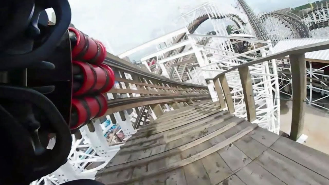 Mine Blower horizon leveled front seat on-ride POV Fun Spot America