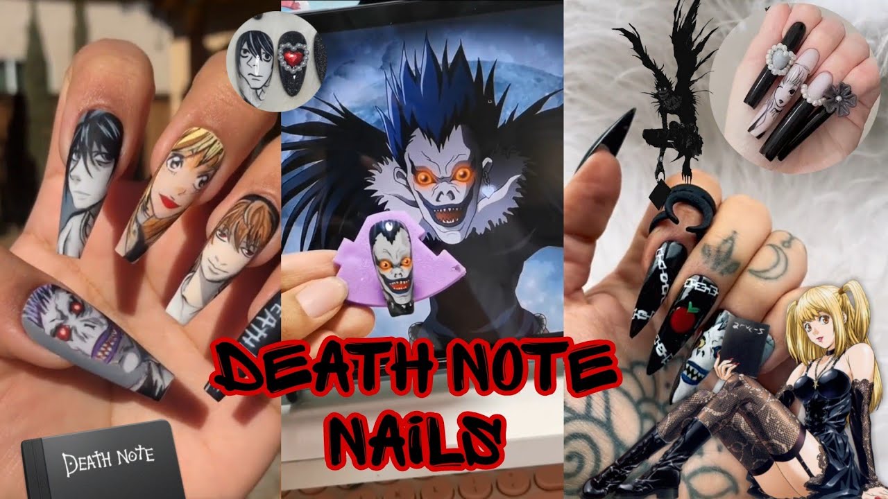 DEATH NOTE NAILS IDEAS 🍎ТЕТРАДЬ СМЕРТИ МАНИКЮР