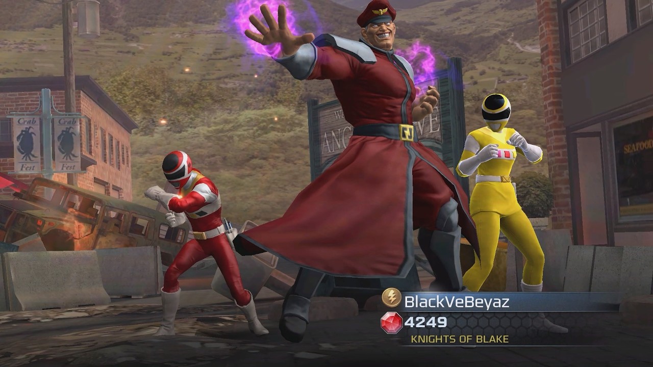M Bison Street Fighter и Space Assists Power Rangers Legacy Wars Gameplay
