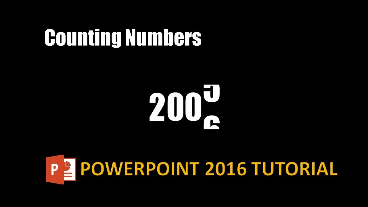 Анимация обратного отсчета чисел в учебнике PowerPoint