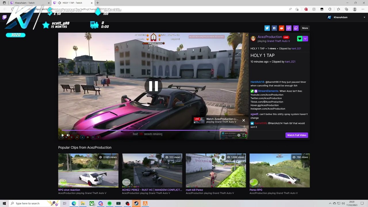 Adam Reacts To How He One Tapped Perez With Crazy Flick Shot 🥶
