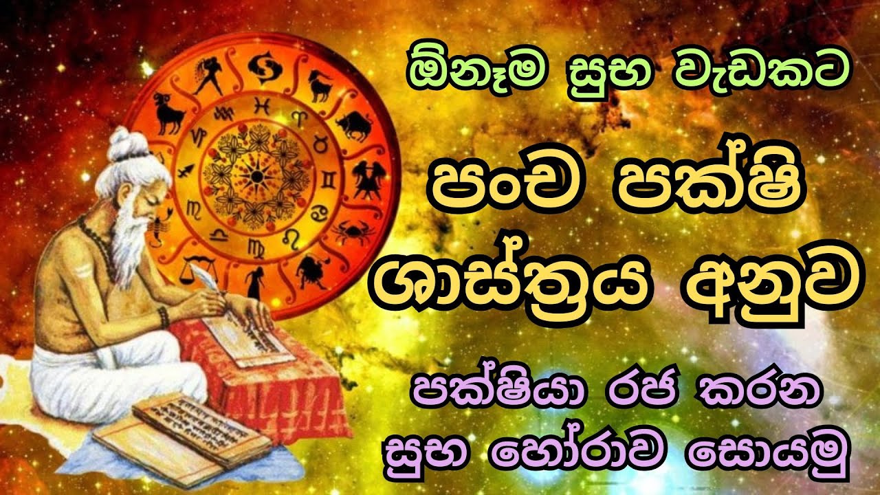 ඕනැම සුභ වැඩකට පක්ෂියා රජ කරන සුභ වේලාවක් හොයන ආකාරය