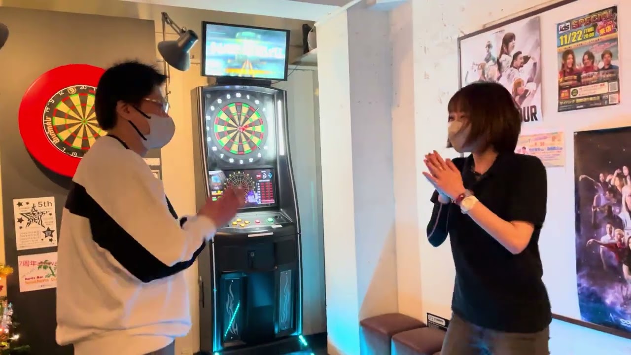 大城明香利プロの初めてを奪ったのは！まーくんだ〜^ ^の証拠映像、必見☆#️⃣沖縄#️⃣那覇#️⃣ Darts & Bar Quatro#️⃣山下雅弘#️⃣カウントアップ#️⃣1200点#️⃣ブルパ
