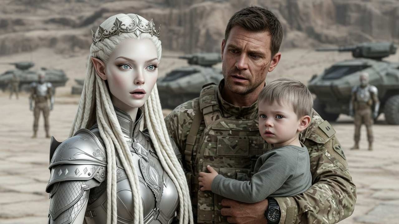 gave the alien baby chocolate on the battlefield. He didn't know his mother was the queen.