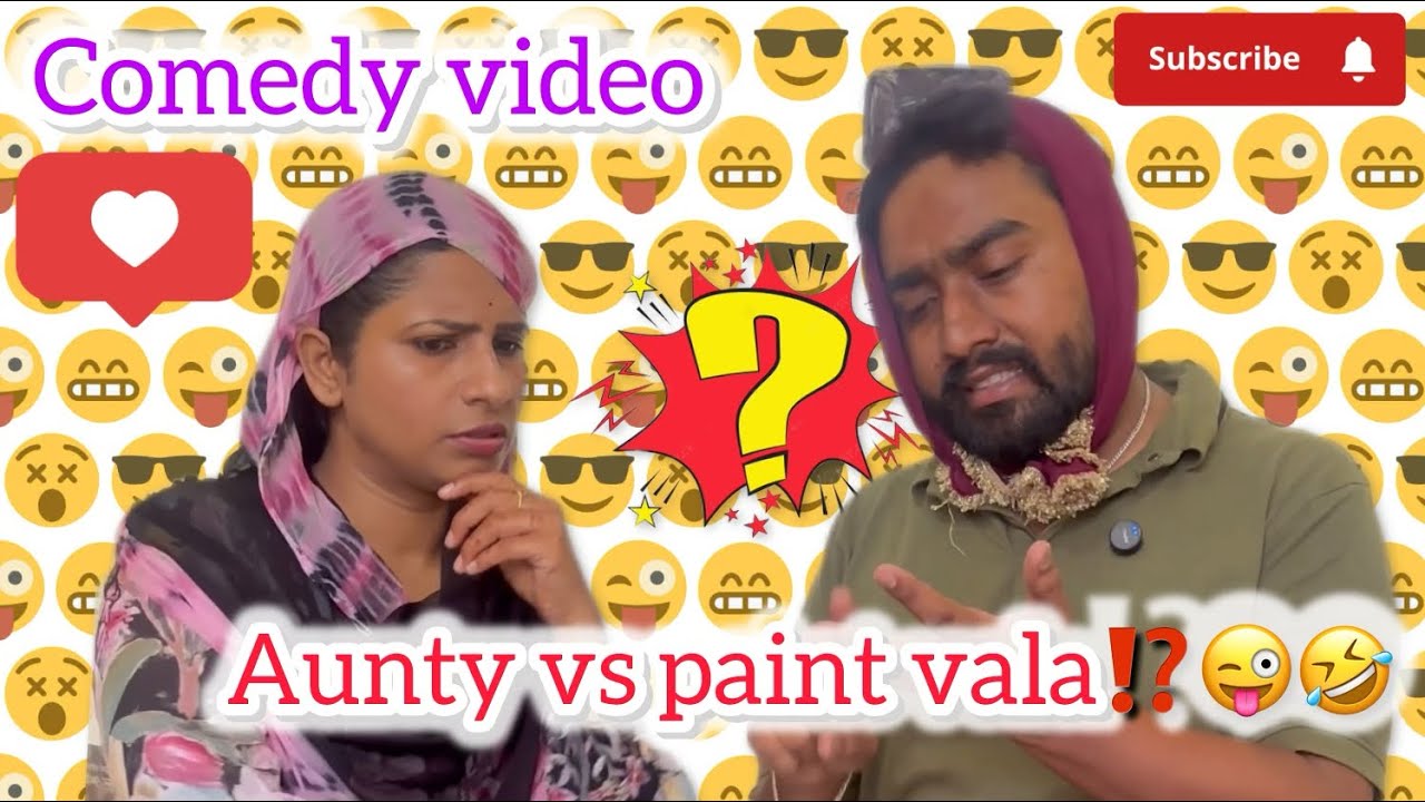 Aunty vs paint wala ⁉️😜🤣full comedu video 