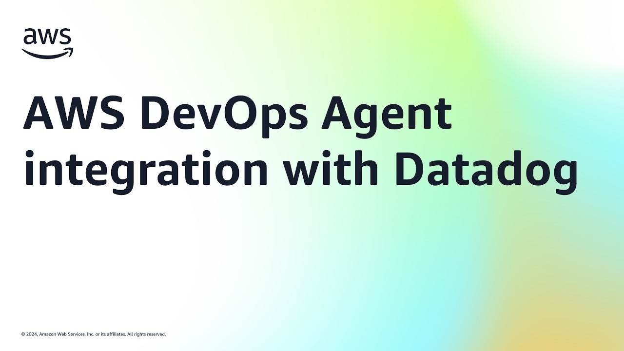 Интеграция AWS DevOps Agent с Datadog | Amazon Web Services