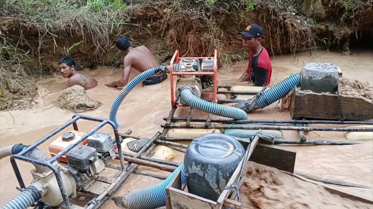 Alat mini hasil besar #goldmine #dredge #dredging #dredgingship #goldminer #excavator