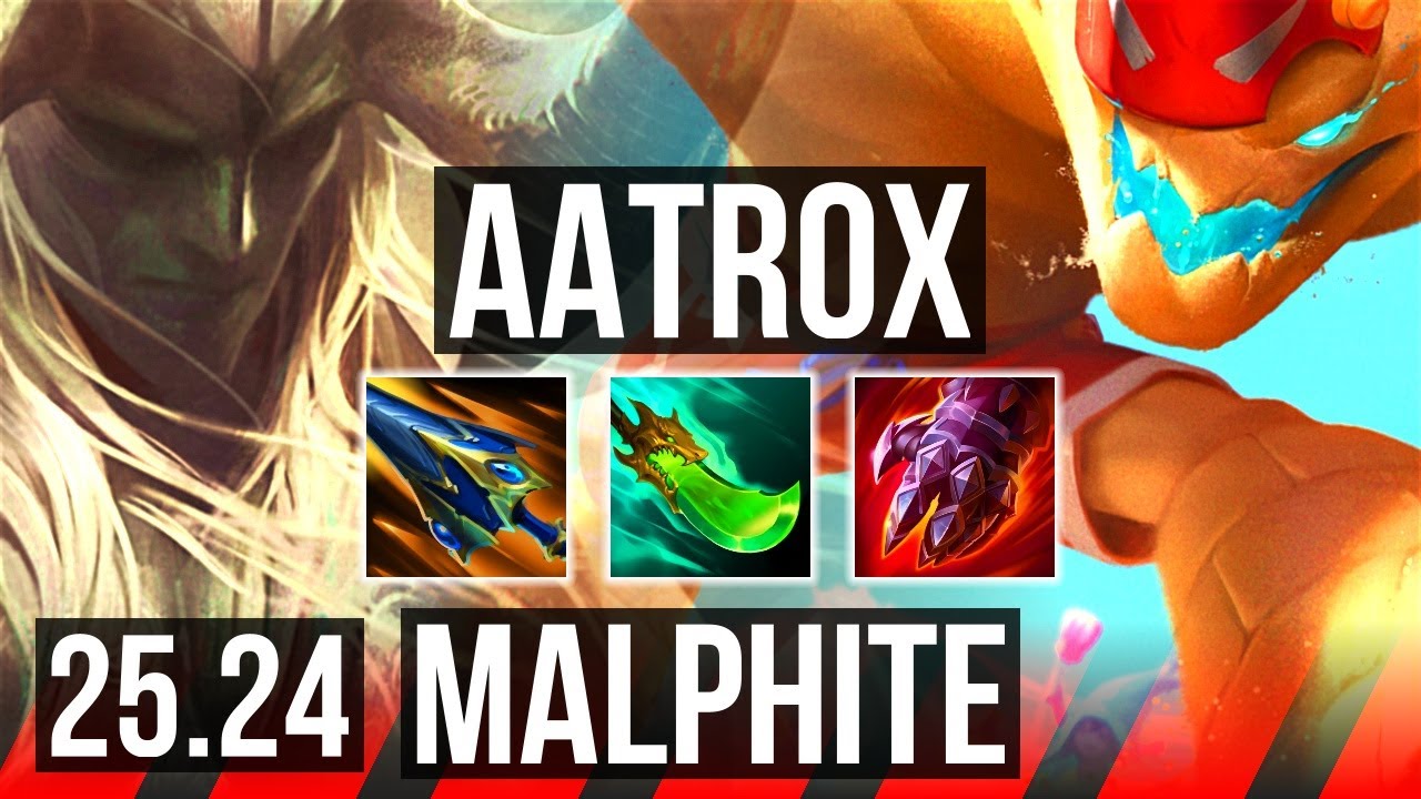 AATROX vs MALPHITE (TOP) | Grasp Of The Undying, 39K damage | KR Master | 25.24