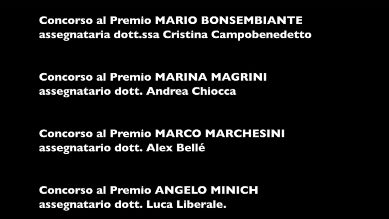 I premi banditi dall&rsquo;Istituto Veneto - parte prima