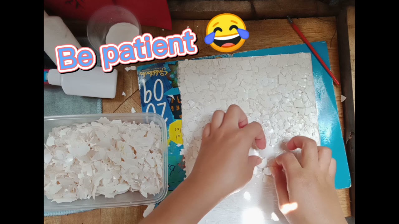 #Eggshell #Mosaic #Bestofwaste Eggshell Mosaic Painting | Recycling Eggshell