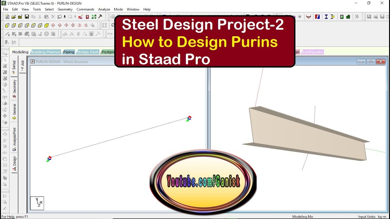 Steel Design Project 2 How to Design Purins in Staad Pro