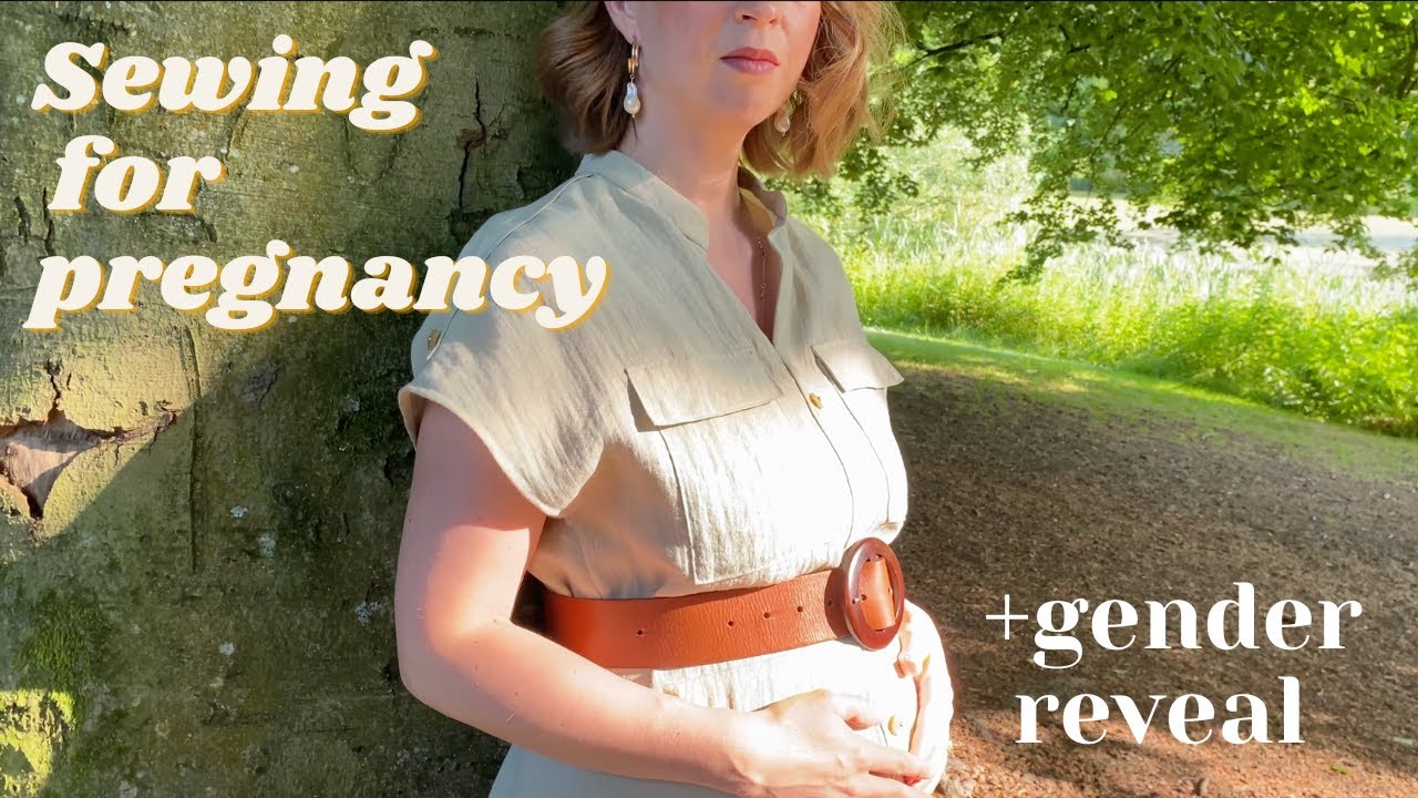 Sewing another regular pattern for my pregnancy | +gender reveal, baby room, baby projects|LucyaSews