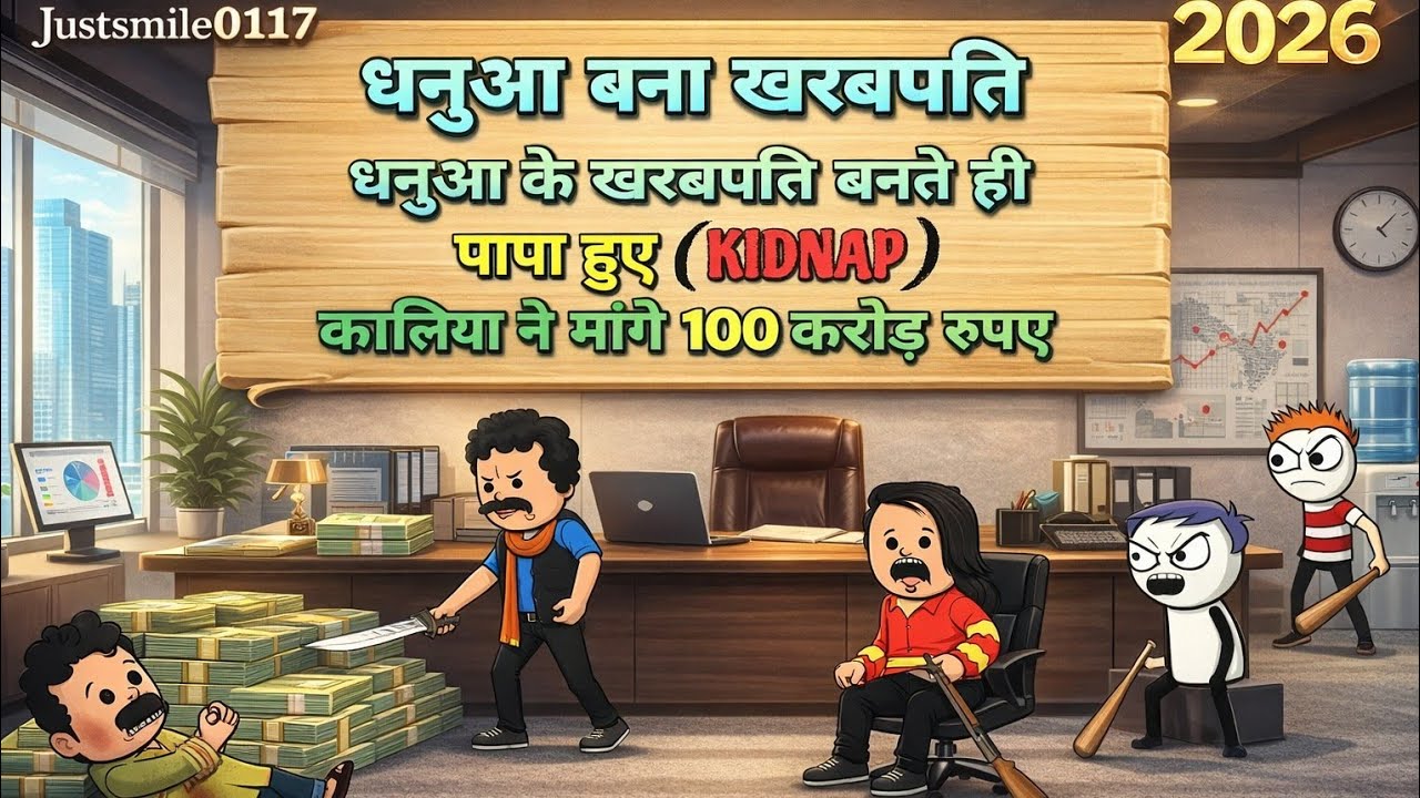 धनुआ को मिला रहस्यमई खजानाPart-10😂धनुआ बना खरबपति धनुआ के खरबपति बनते ही पापा हुए(KiIDNAP)#cartoon 