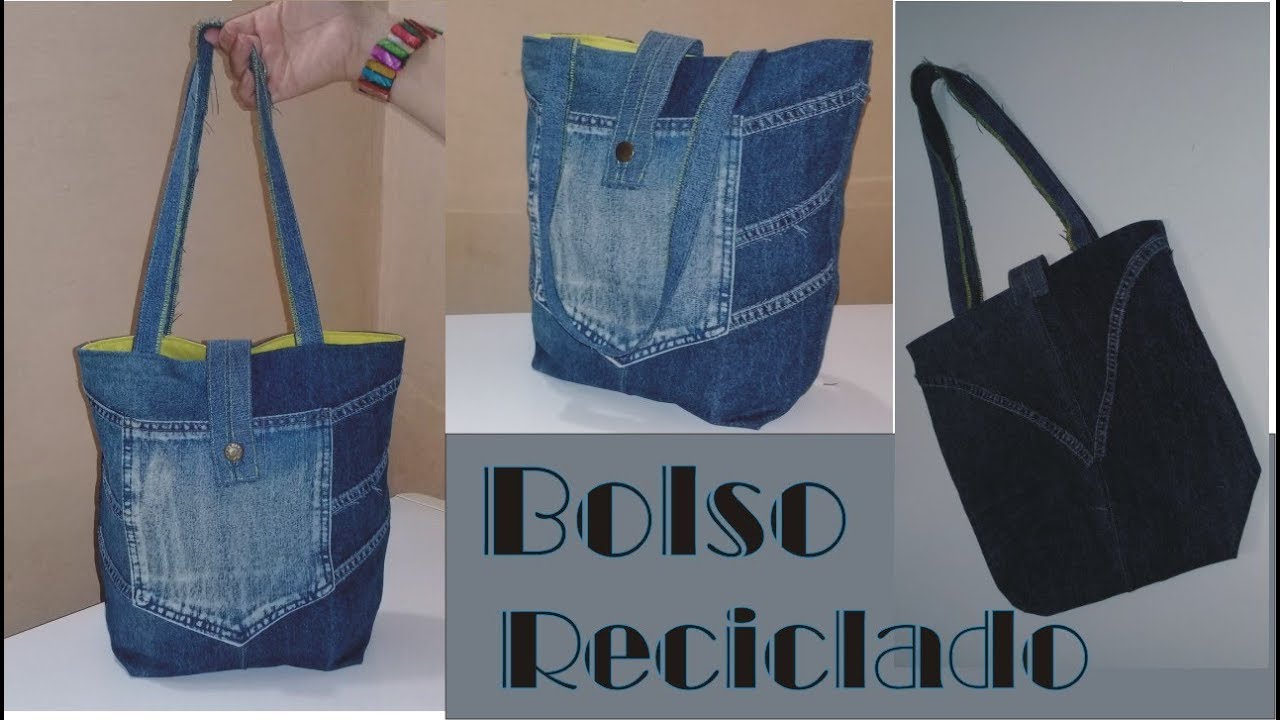 Como hacer un bolso reciclando pantalones vaqueros