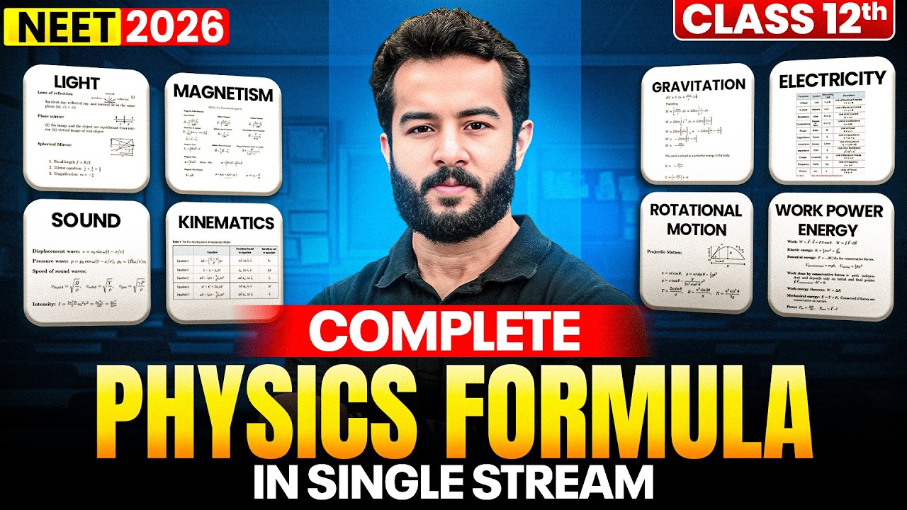 Class 12 Physics Formulas in One Shot 🔥 | NEET 2027 | Subrat Sir LIVE