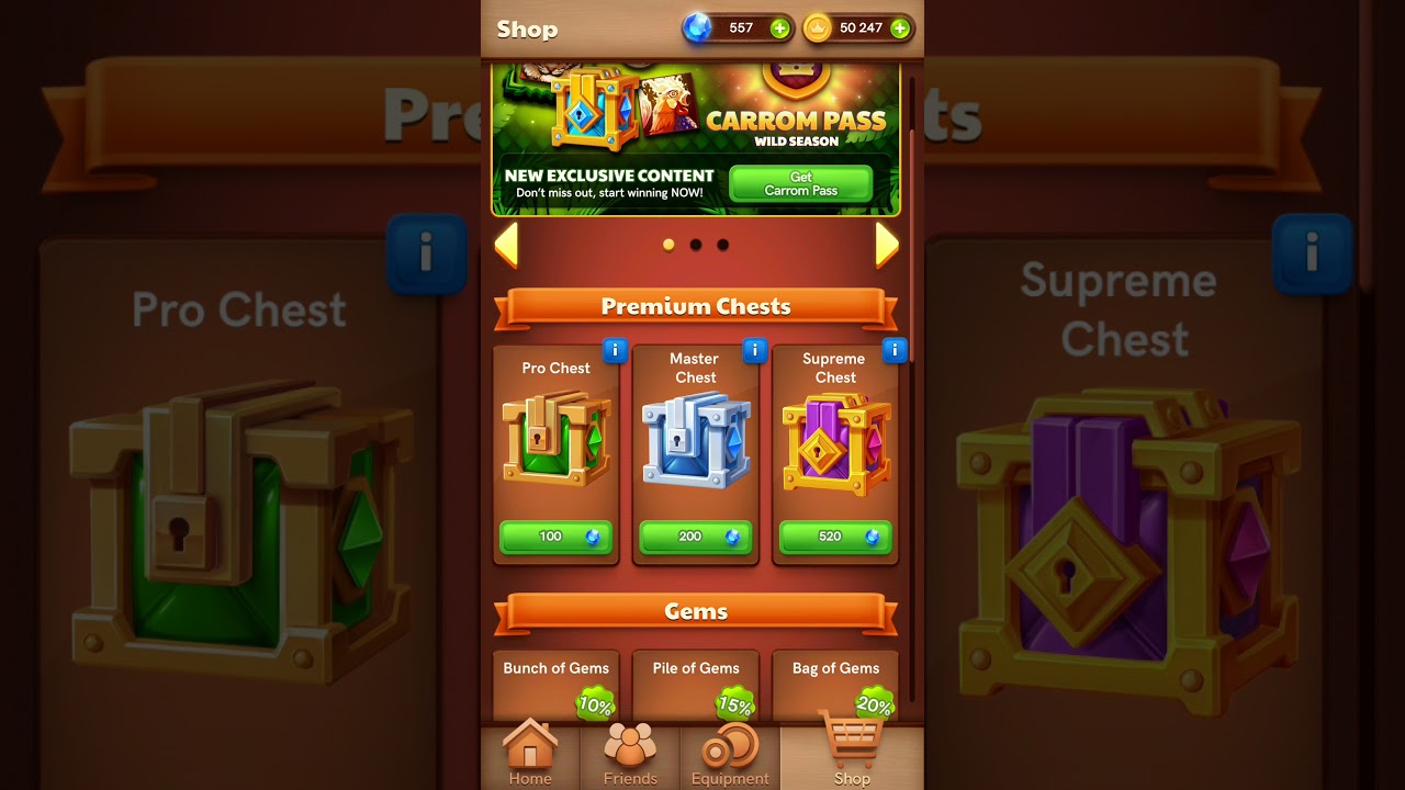 Supreme Chest Open | carrom pool