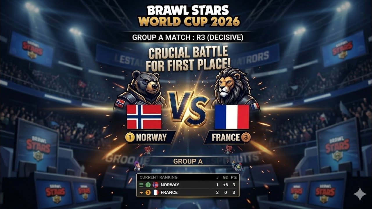 Brawl Stars World Cup Group A Norway 🇳🇴 vs France 🇫🇷 matchday 3