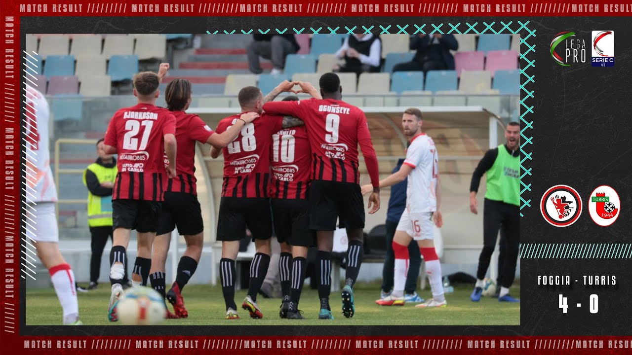 FOGGIA TURRIS 4 a 0: gli Highlights