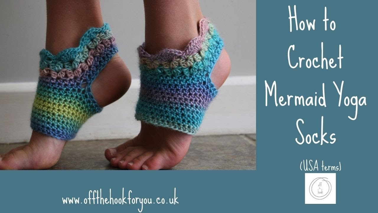 Crochet yoga socks