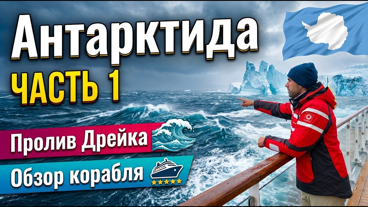 [1] Антарктида. Плывем через пролив Дрейка. Обзор корабля
