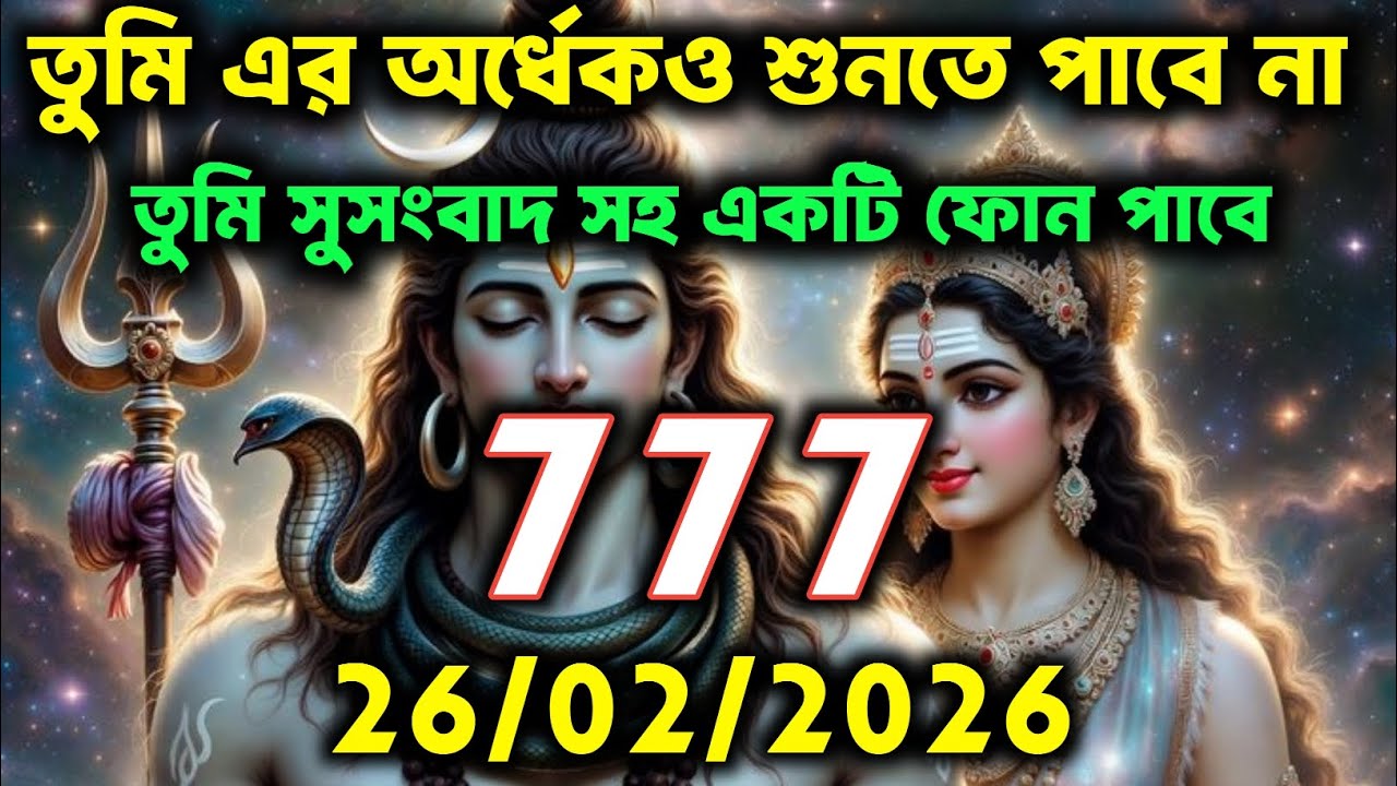 🧿✅ 26 ফেব্রুয়ারি 2026 সালের মহাদেবের বার্তা।Mahadev ka sandesh | Shiv sandesh | Shiv message today